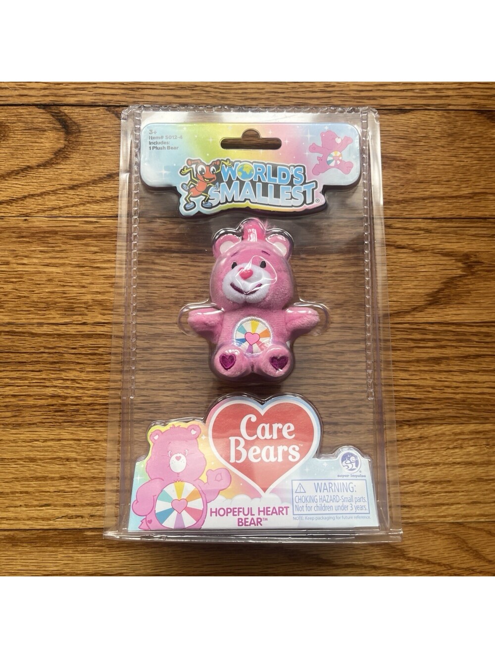 Super Impulse World's Smallest Care Bear Pink Mini  Hopeful Heart Series 4 NEW!